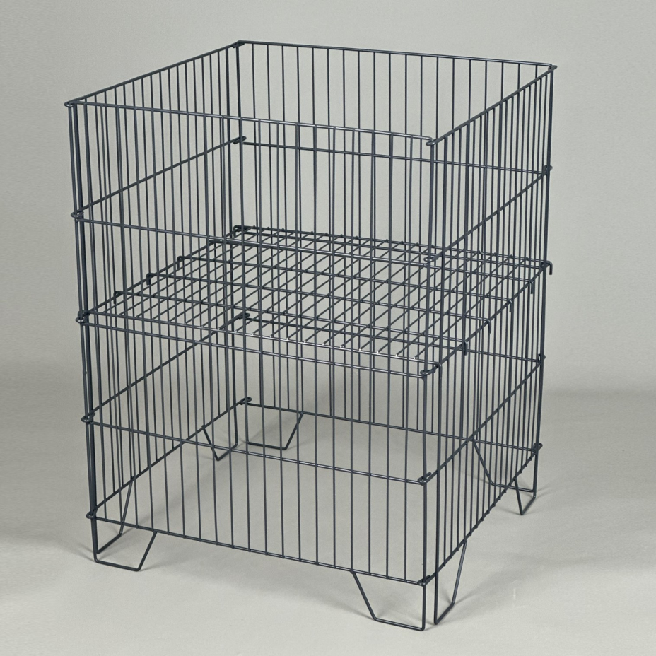 Корзина для товаров "Фокс" (регулируемое дно) 600х600х800 (графит) Корзина для товаров "Фокс" (регулируемое дно) 600х600х800 (графит)